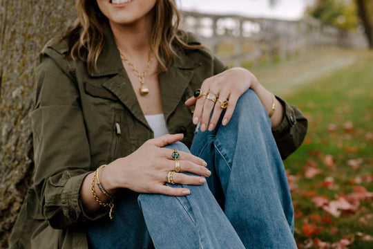 Cushion Cut 8 Prong Ring - Green Tourmaline