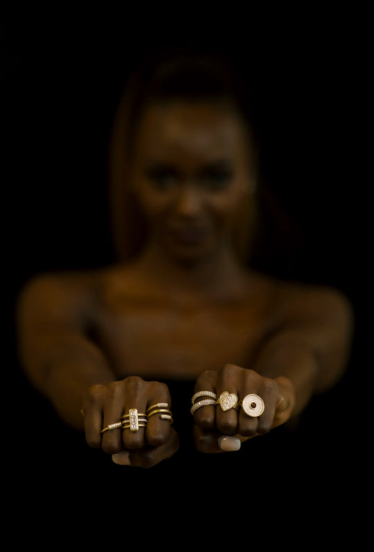 Amani Pavé Disc Ring