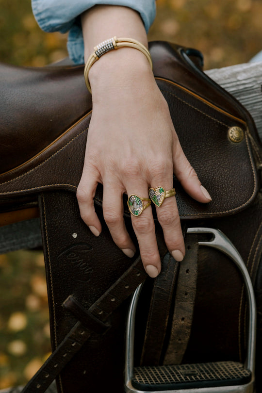 Pavé Heart Ring - Camo