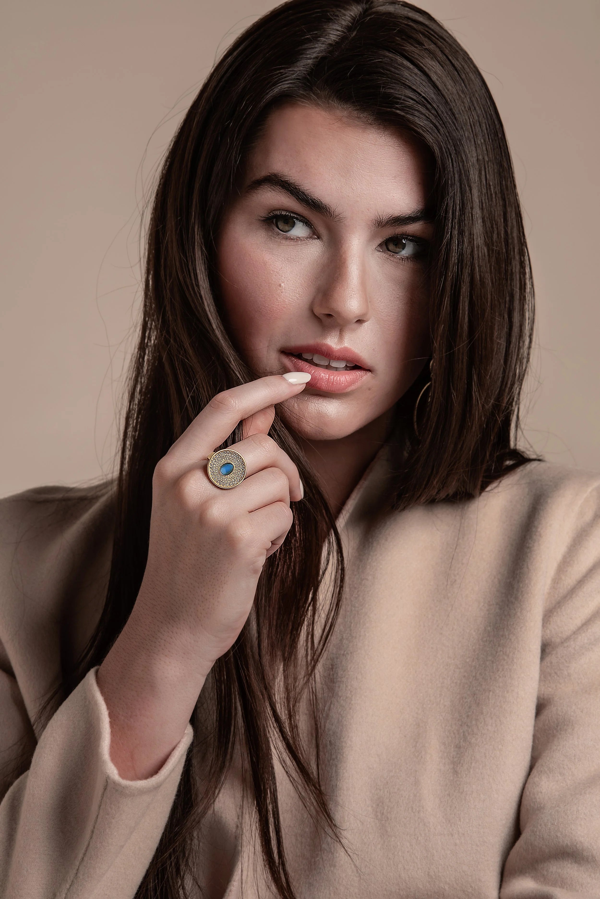 Amani Pavé with Moonstone Ring