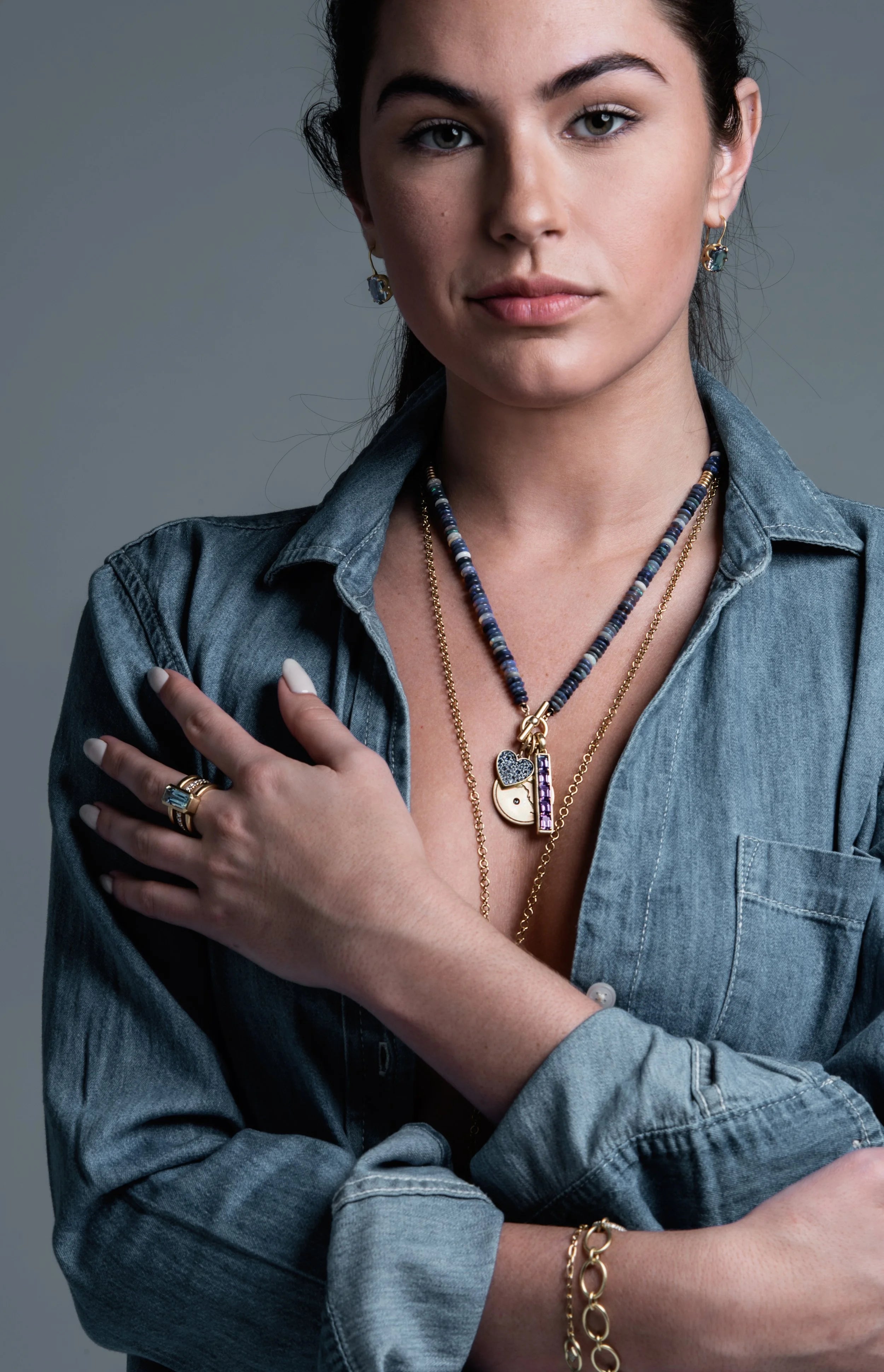 Small Heart Pendant - Blue Sapphire