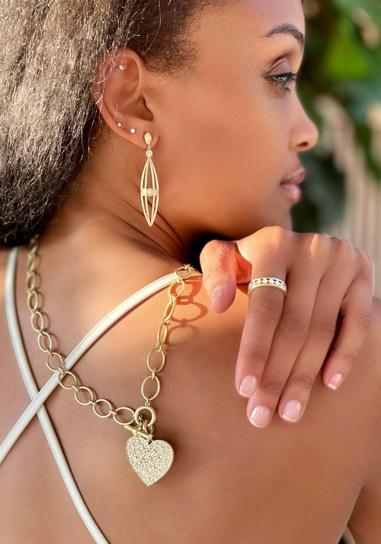 Ulaini Marquise Earrings with Diamonds
