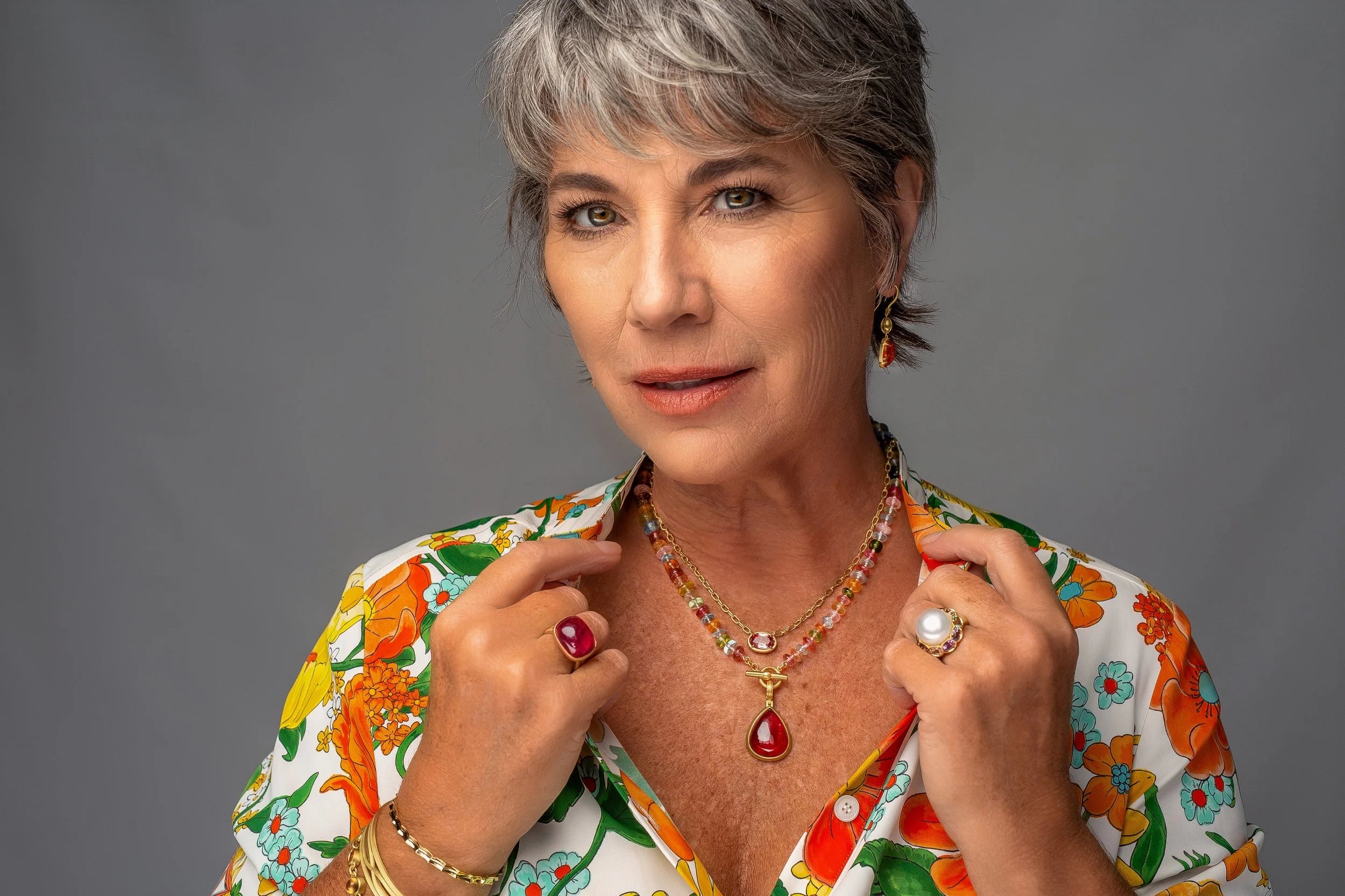 Pearl & Gemstone Ring - South Seas Pearl & Sapphires