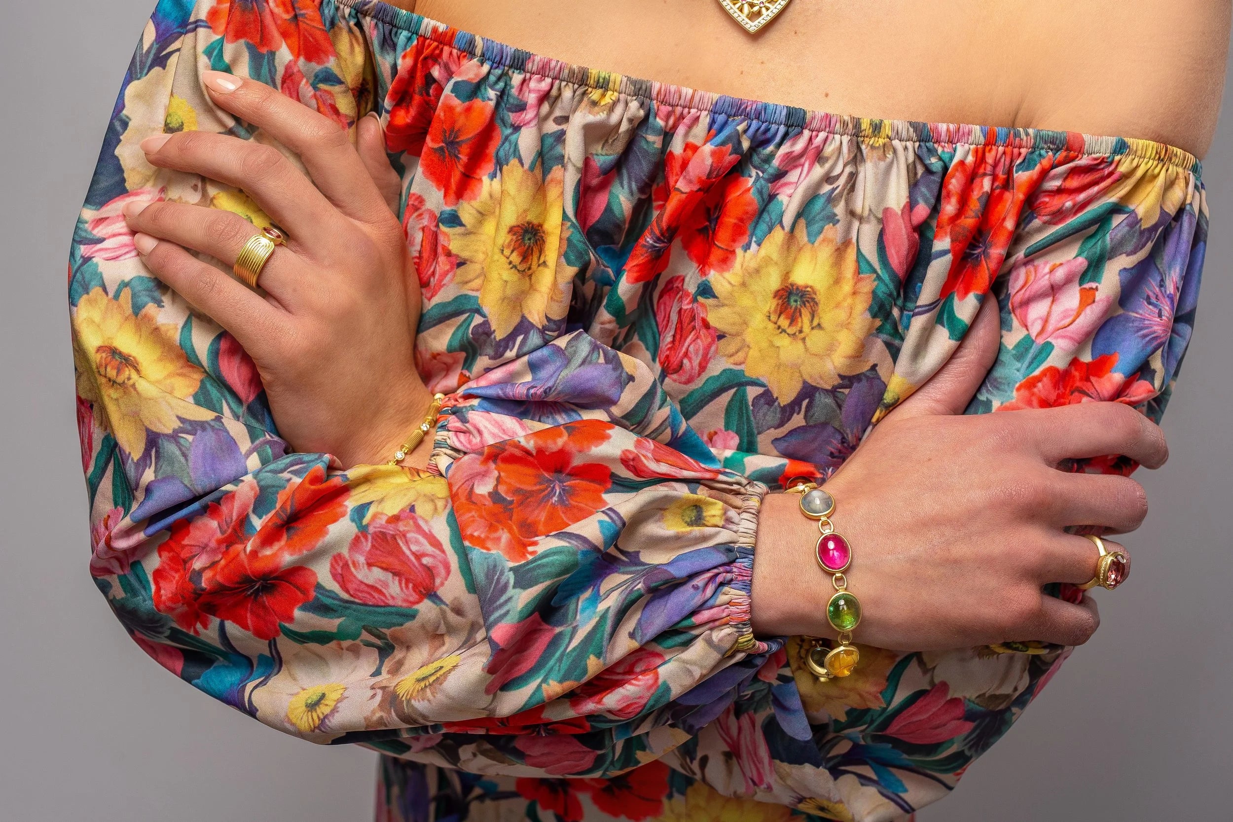 Bijou Ring - Lotus Garnet