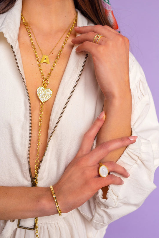Medium Heart Pendant - Diamond