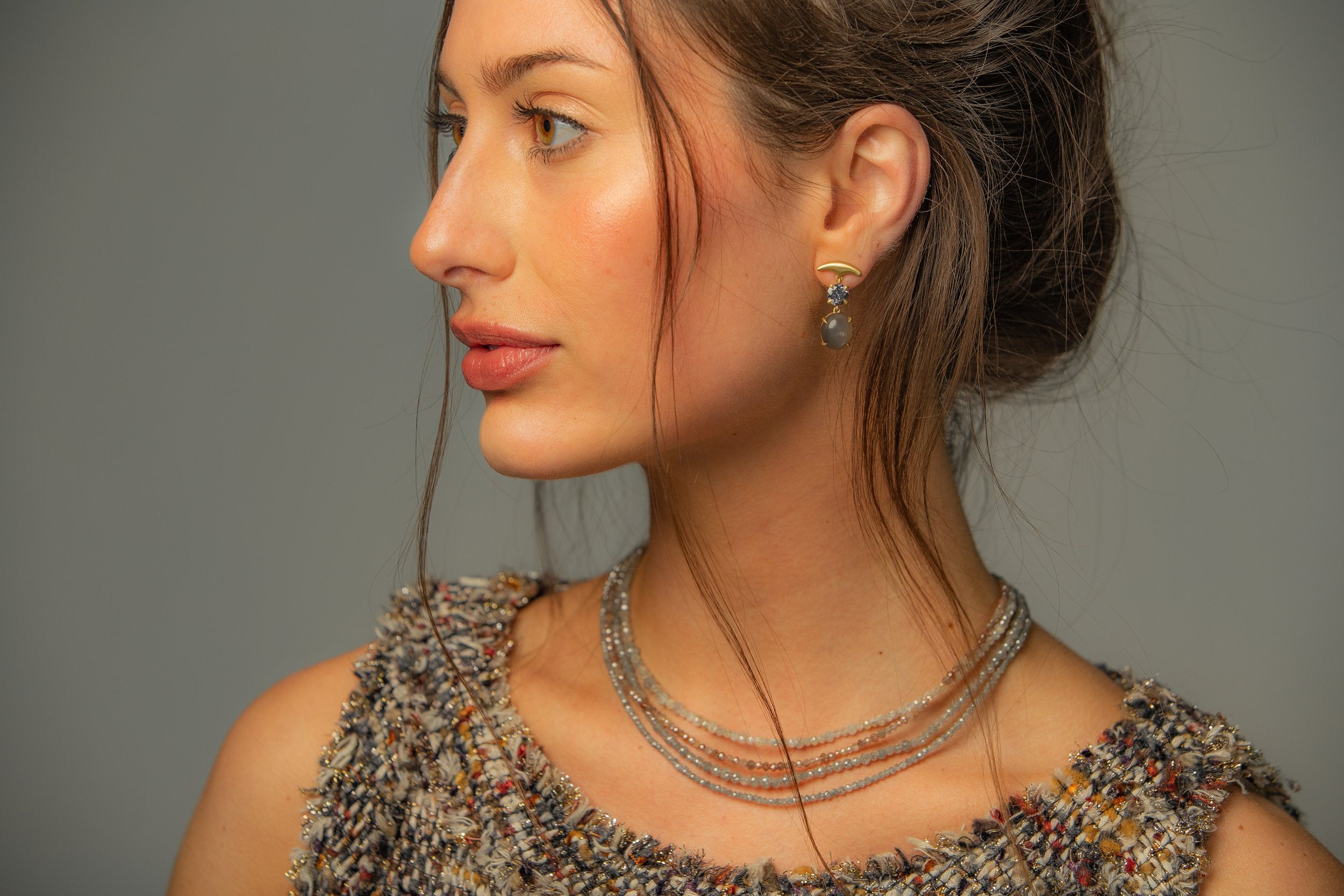 Rust Diamond Bead Strand