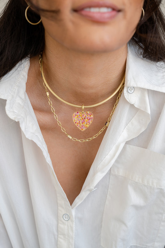 Loop Torque Necklace with Chain