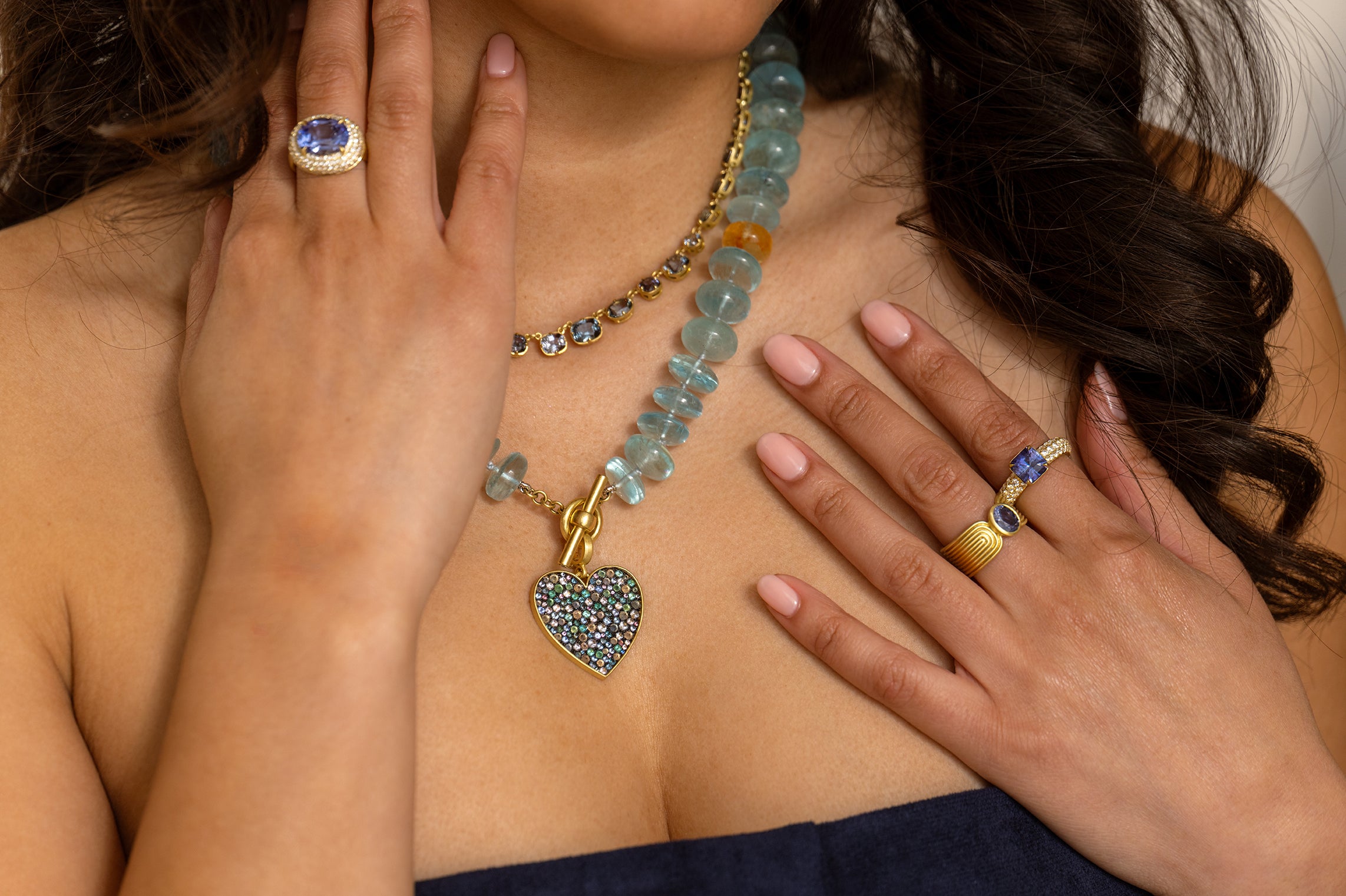 Large Aquamarine Beads
