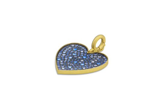 Large Heart Pendant - Blue Sapphire