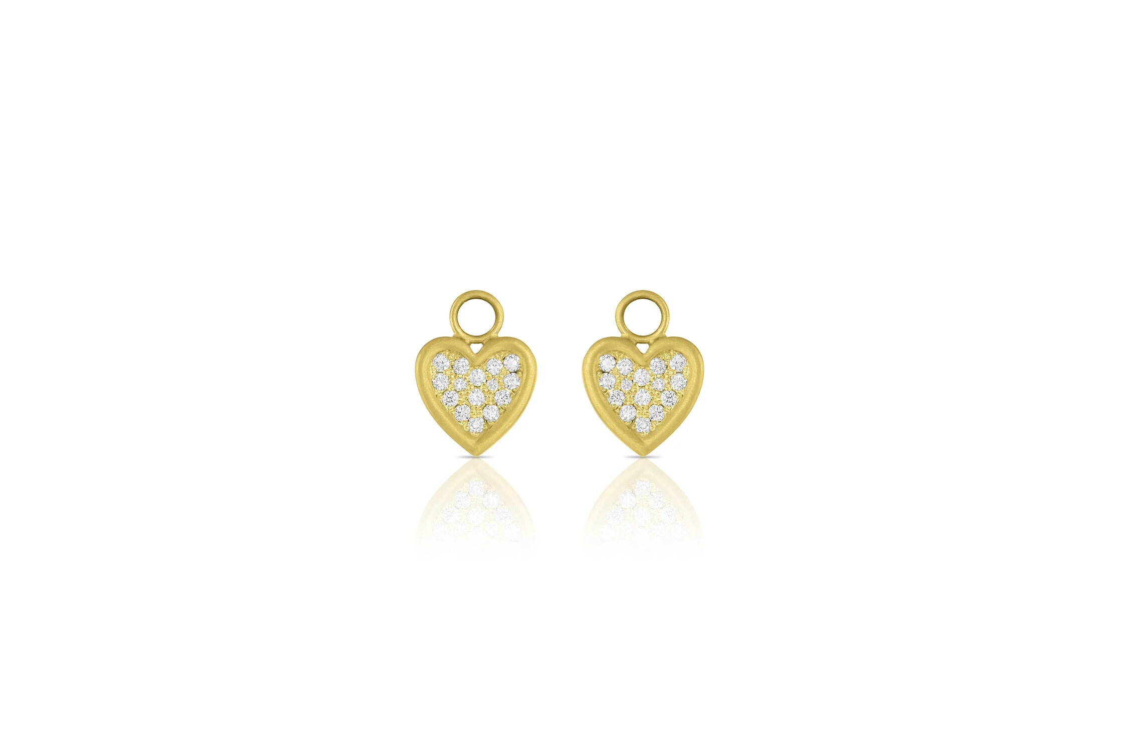 Heart Earring Charms - Diamond