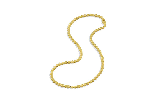 Solid Heart Tennis Necklace