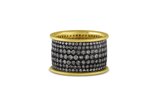 Amani Wide Band - Grey Diamonds