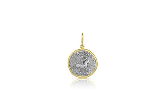 Ancient Tetradrachma King Azes II Pendant