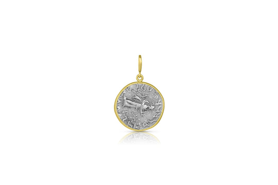 Ancient Tetradrachma King Azes II Pendant