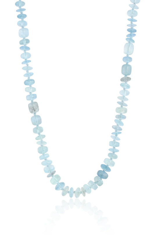 Aquamarine Beads with Toggle Clasp