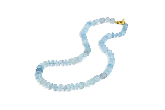 Aquamarine Beads with Toggle Clasp