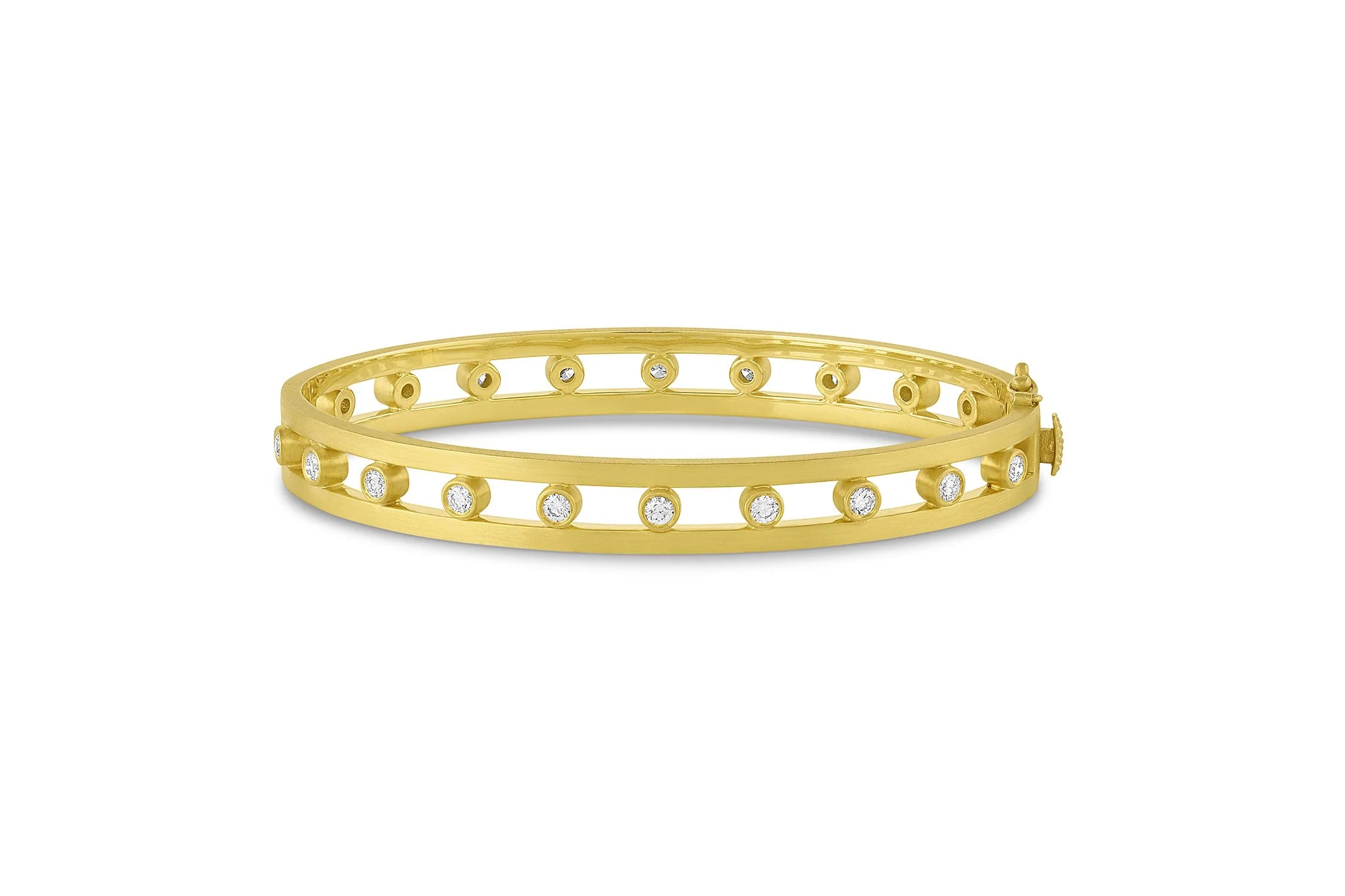 Essential Colors Hinged Bangle - Diamond