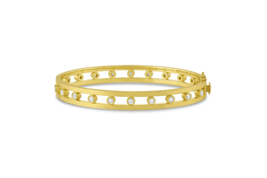 Essential Colors Hinged Bangle - Diamond