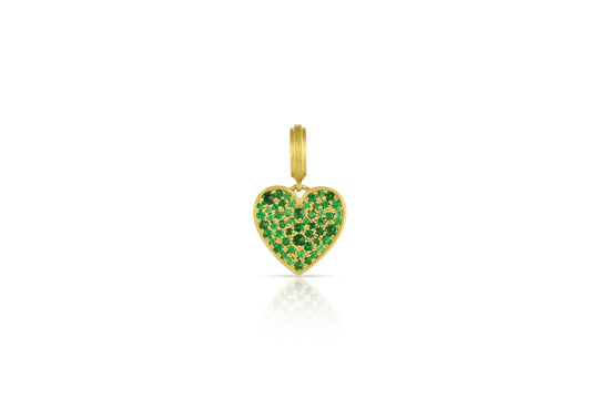 Small Heart Pendant - Tsavorite Garnet