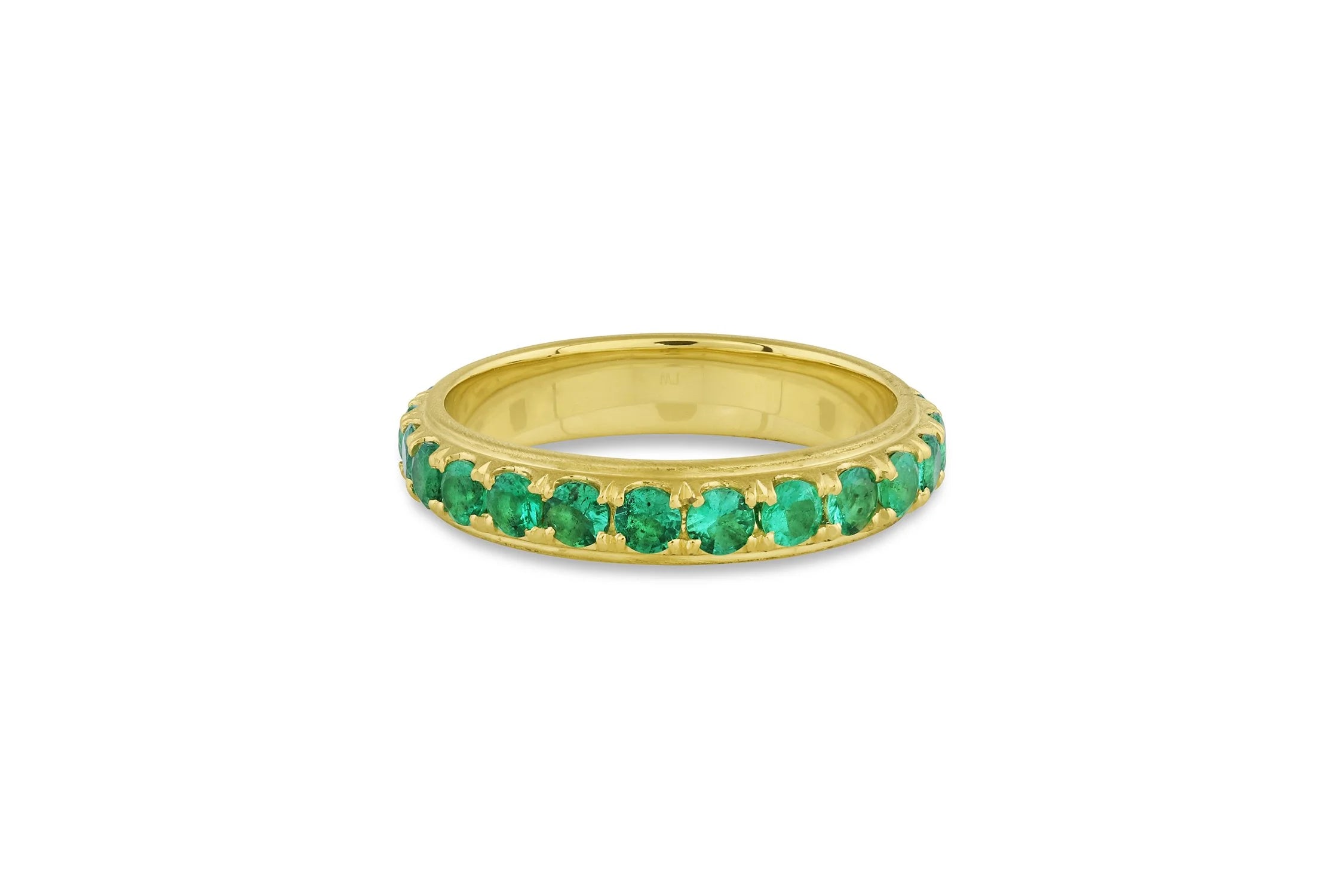 Edged Eternity Band - Emerald