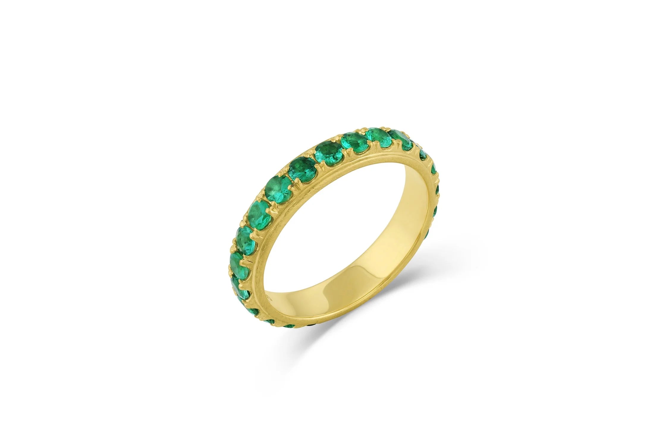 Edged Eternity Band - Emerald