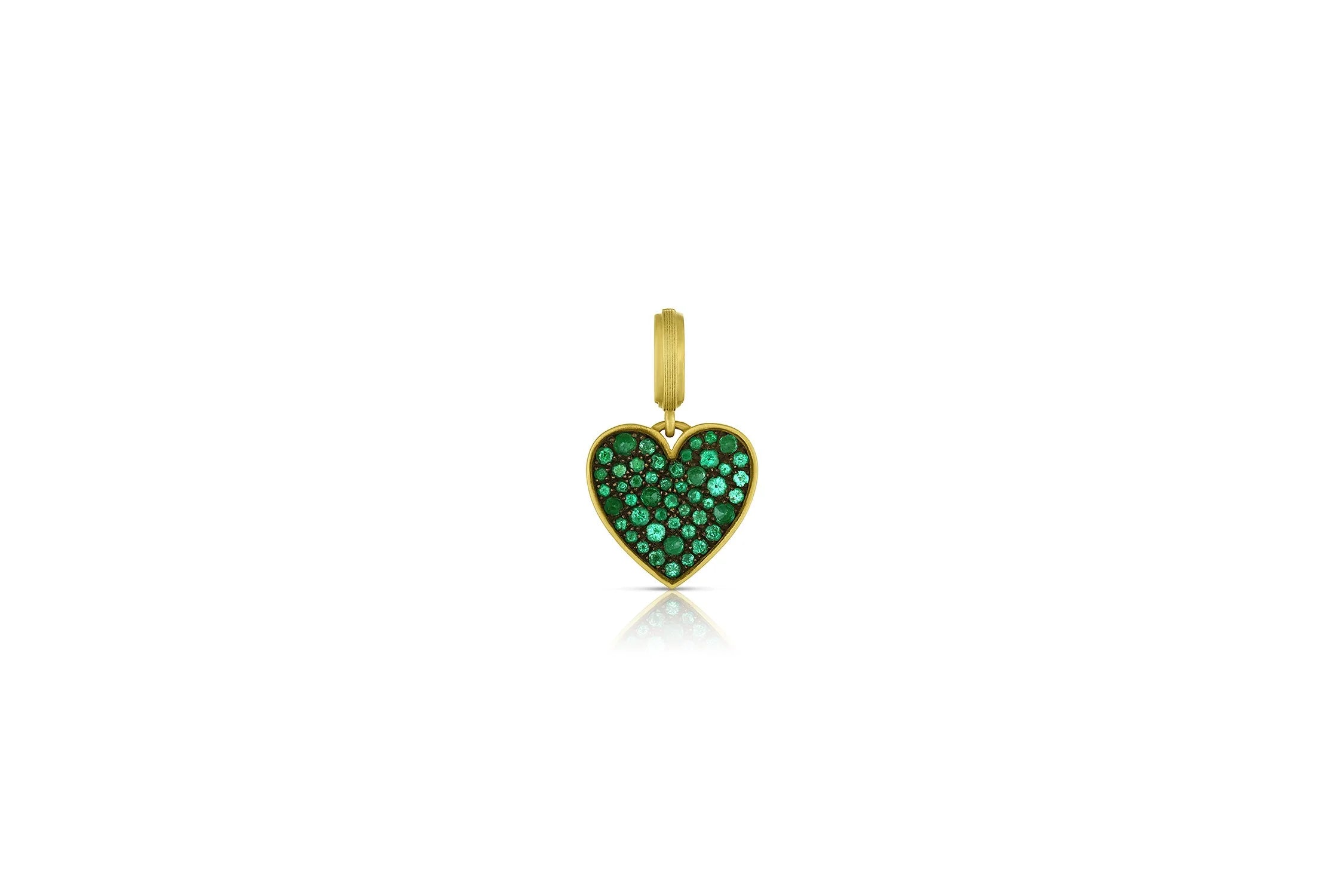 Small Heart Pendant - Emerald
