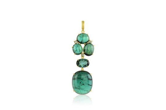 Tourmaline & Green Sapphire Pendant