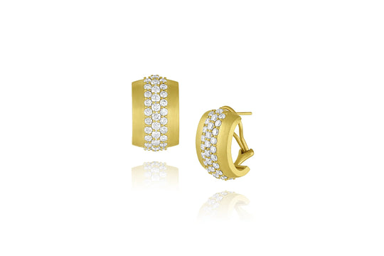 Omega Earrings - Diamond