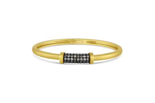Locking Amani Bangle - Grey Diamond