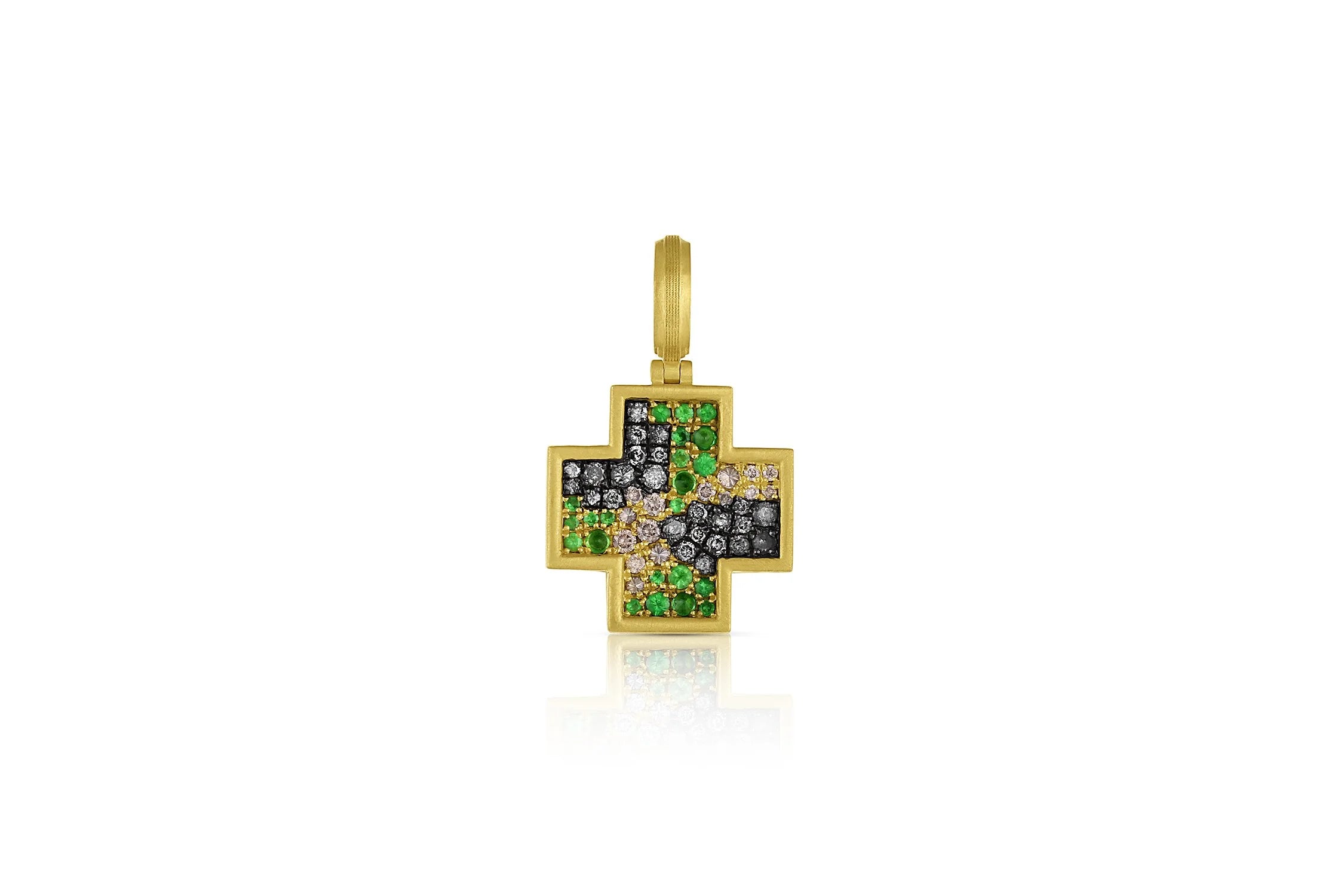 Pavé Cross Pendant - Camo