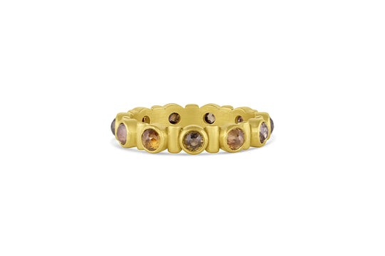 Ulaini Eternity Band - Cognac Rose Cut Diamonds