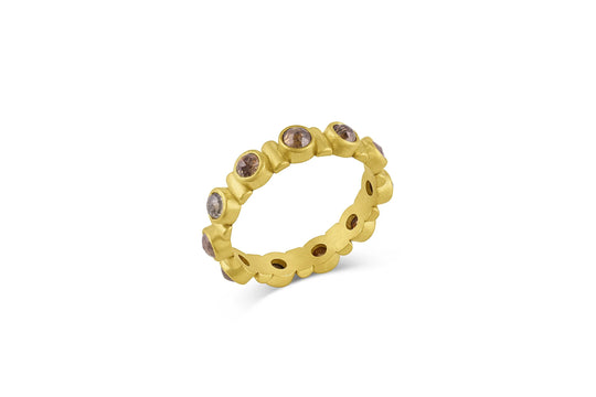 Ulaini Eternity Band - Cognac Rose Cut Diamonds