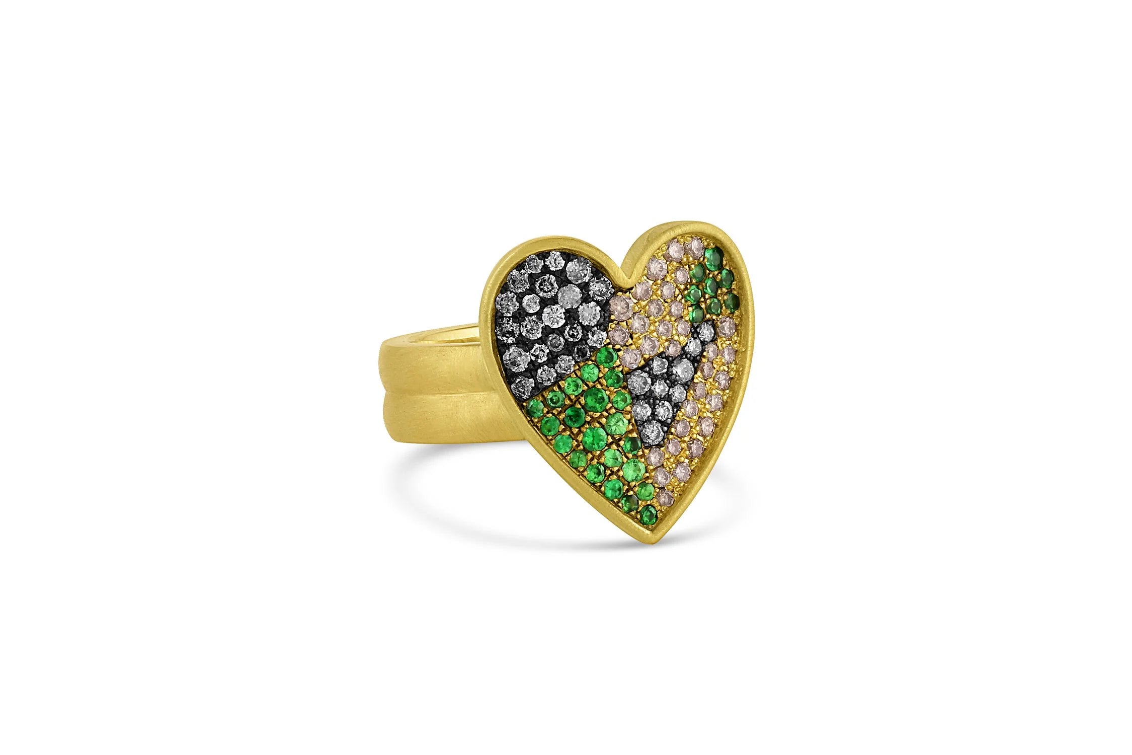 Pavé Heart Ring - Camo
