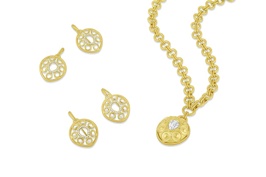 Antique Pear Shape Diamond Necklace