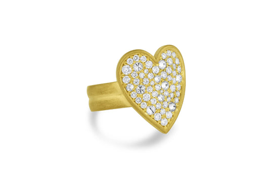 Pavé Heart Ring - Diamond