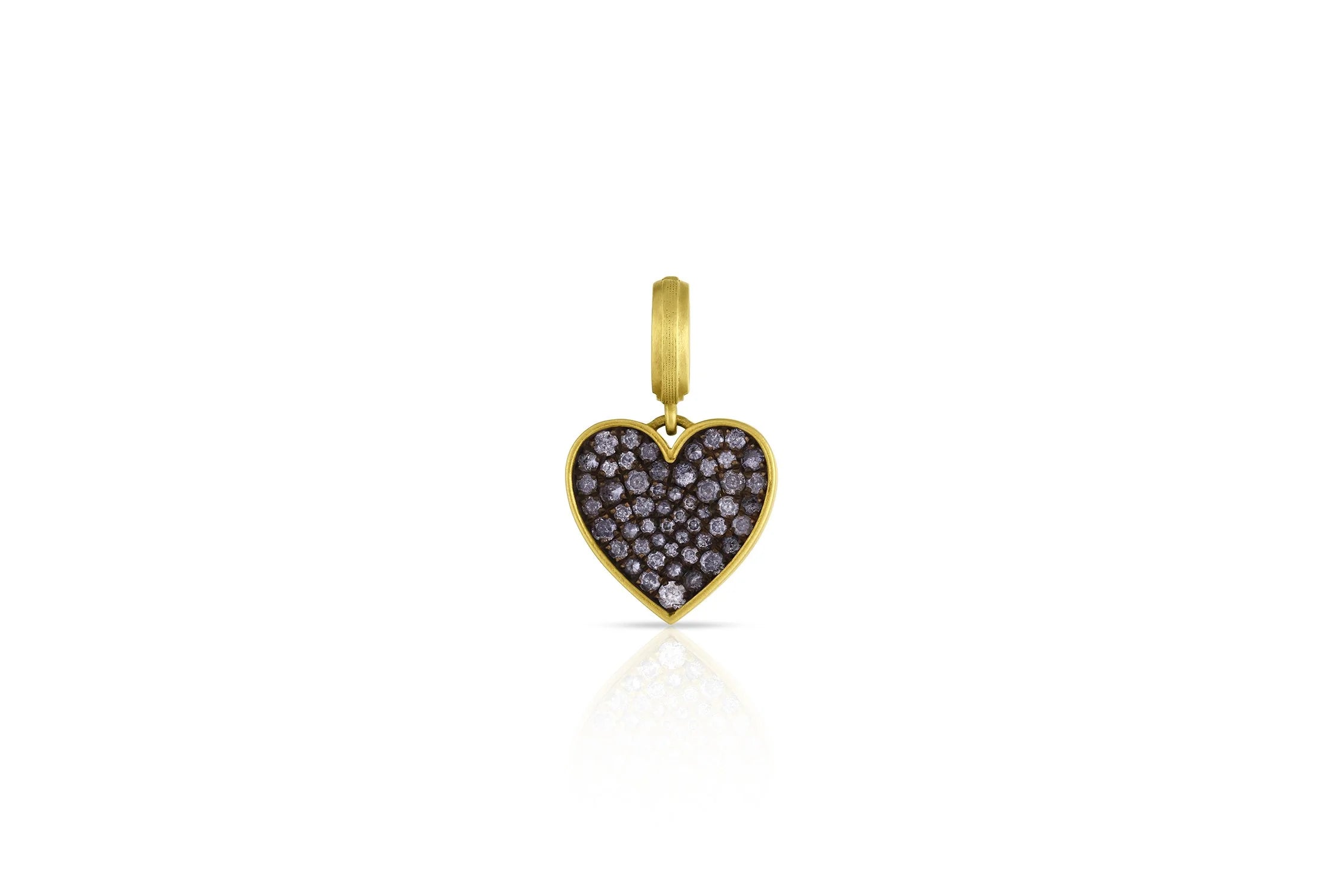Small Heart Pendant - Grey Diamond
