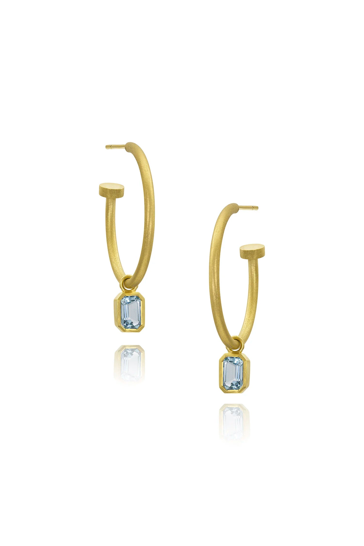 Bar Earring Charms - Aquamarine