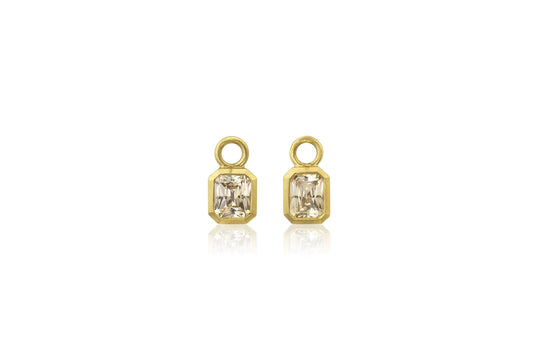 Bar Earring Charms - Yellow Sapphire