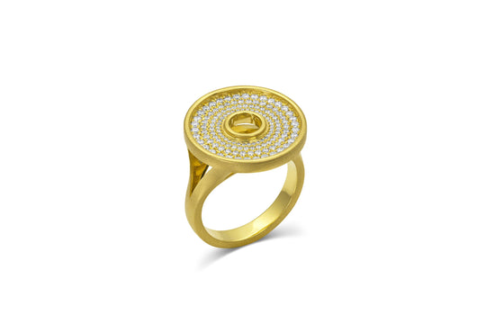 Amani Pavé Disc Ring