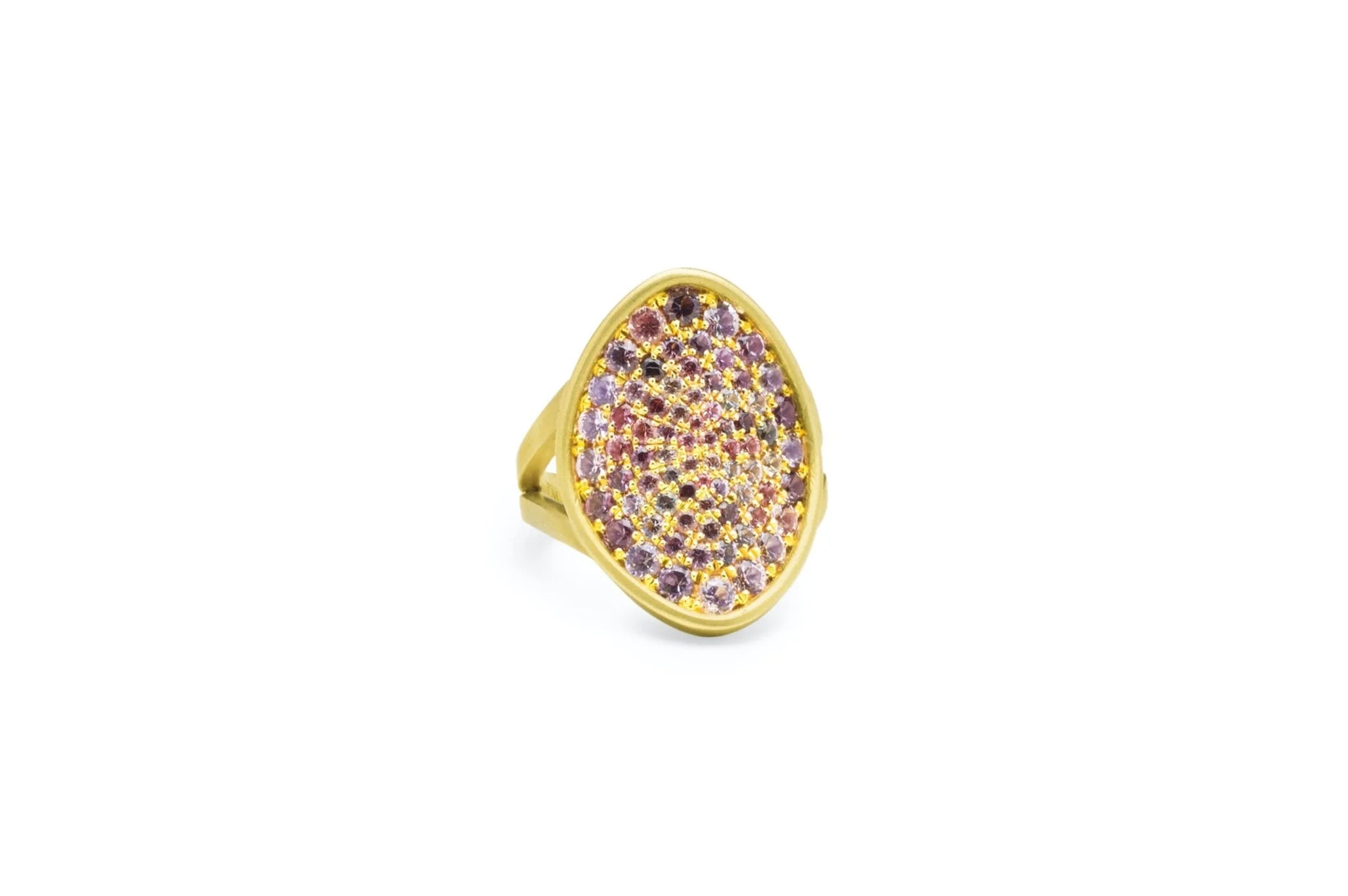 Ulaini Pavé Aubergine Spinel Saddle Ring