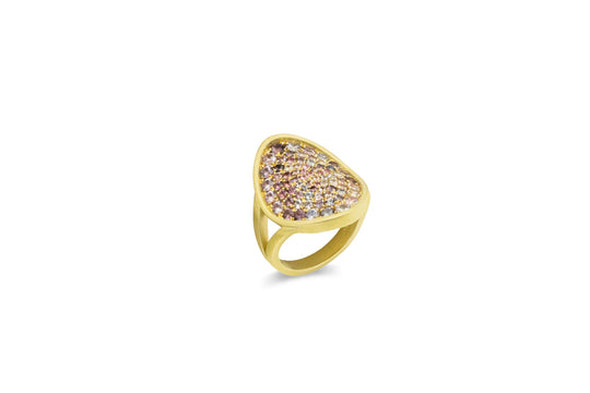 Ulaini Pavé Aubergine Spinel Saddle Ring