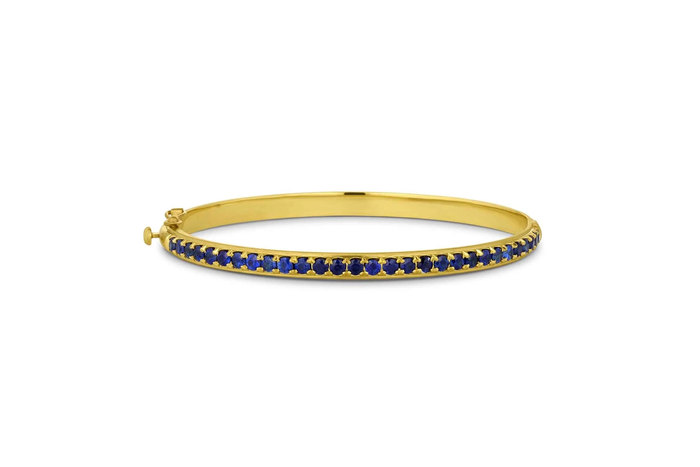 Edged Eternity Bracelet - Blue Sapphire