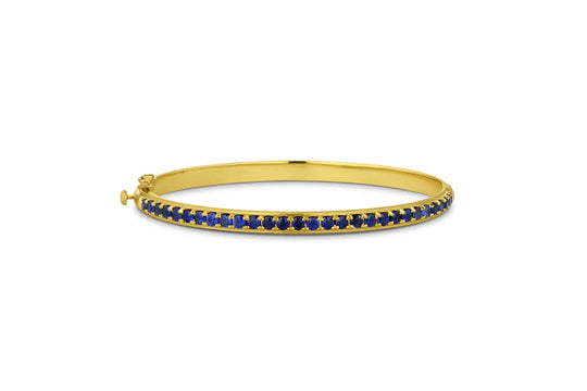 Edged Eternity Bracelet - Blue Sapphire