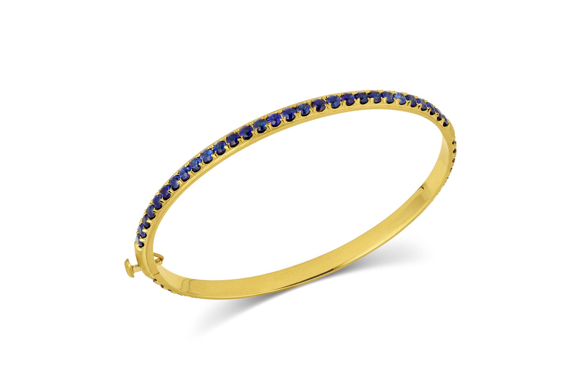 Edged Eternity Bracelet - Blue Sapphire