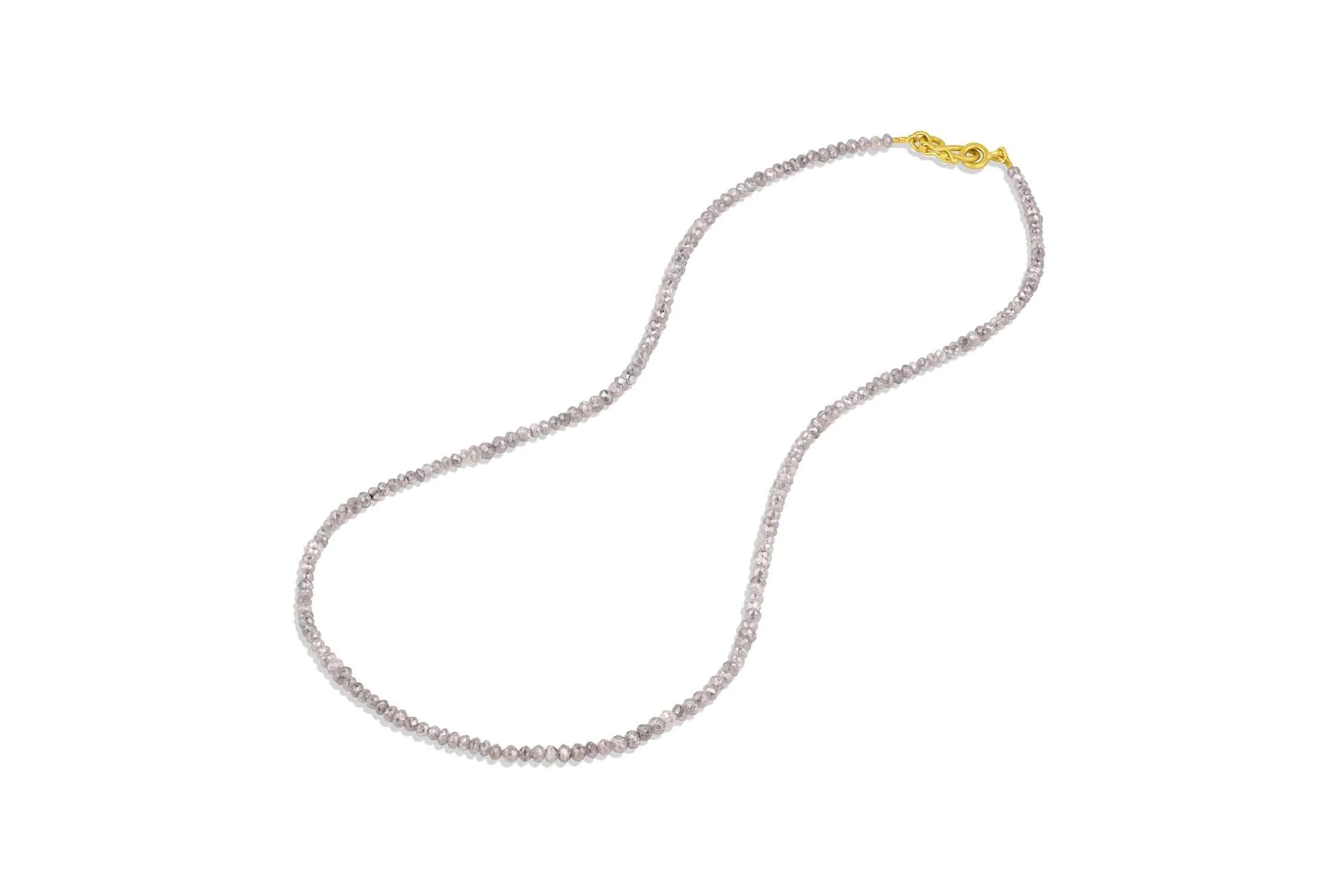 Small Medium Grey Diamond Beads