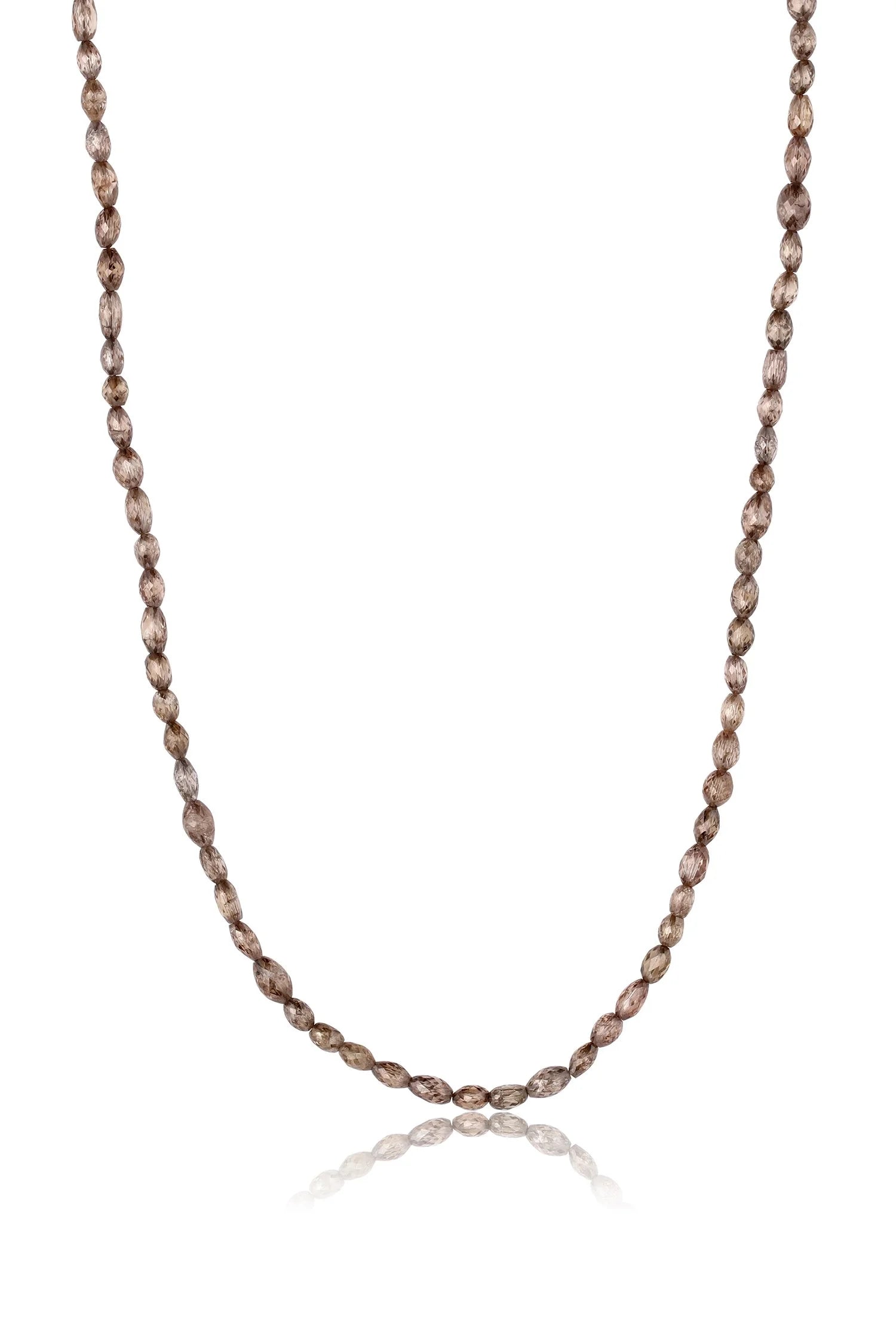 Oval Champagne Diamond Beads