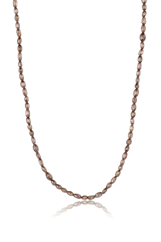 Oval Champagne Diamond Beads