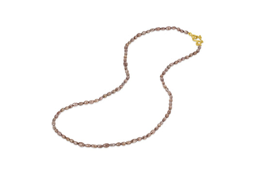 Oval Champagne Diamond Beads