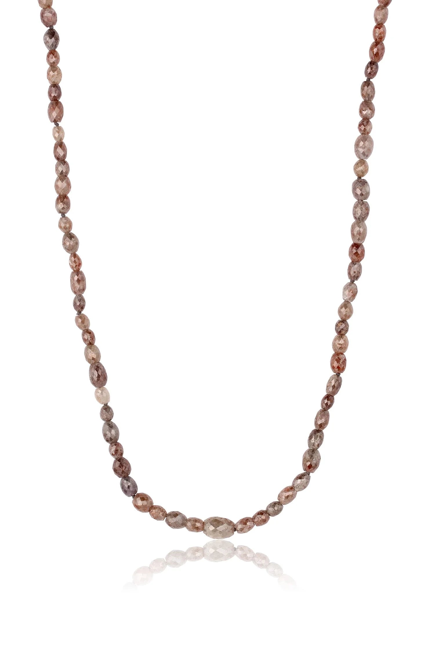 Large Oval Rust Diamond Beads