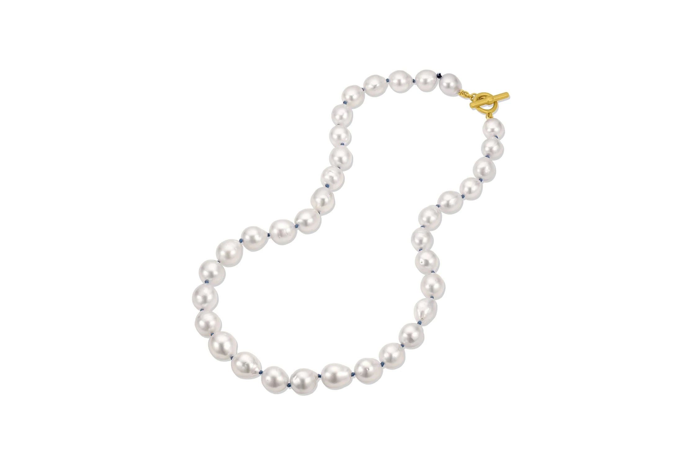 Colorful Knotted White South Seas Pearls